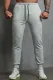Pantalones deportivos grises con cintura elástica para hombre