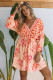 Vestido tipo kimono con cordón y borlas florales