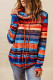 Sweatshirt vibrant multicolore à col bénitier et à manches longues