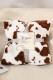 Couverture en peluche double couche à imprimé vache marron 130 * 160cm