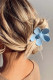 Grampo de cabelo de flor azul celeste