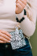 Bracelet en perles de silicone noir Porte-cartes léopard à boucle clé