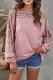 Розовая блуза с рукавами реглан с геометрическим принтом