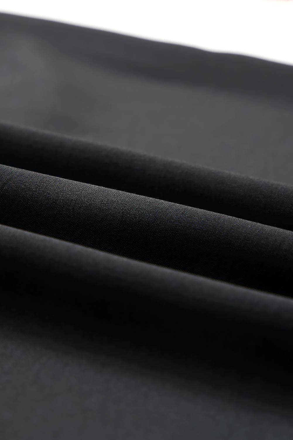 $6.4 Black Ruffled Sleeve Shift Dress Wholesale