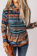 Sudadera con capucha y estampado tribal multicolor