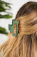 Clip artiglio per capelli rettangolare verde