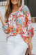 Многоцветная блуза с цветочным принтом