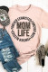 Camiseta rosa de manga corta con estampado de leopardo y letras MOM LIFE