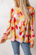 Многоцветная блузка с длинным рукавом с абстрактным принтом