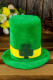 Зеленая бархатная шапка с изображением клевера ко Дню Святого Патрика