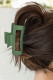 Clipe de garra de cabelo retângulo verde