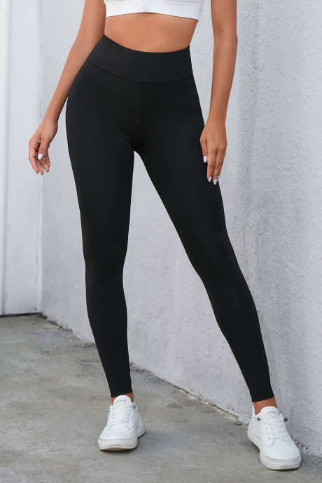 Legging taille haute noir Criss Cross Tummy Control