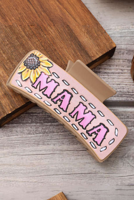MAMA Sunflower Print Stort hårklämma