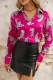 Rose Lively Leopard Print Button Front Shirt