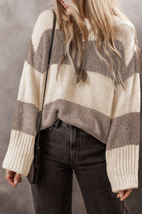 Pull ample color block Simply Taupe LC2725057-P6017