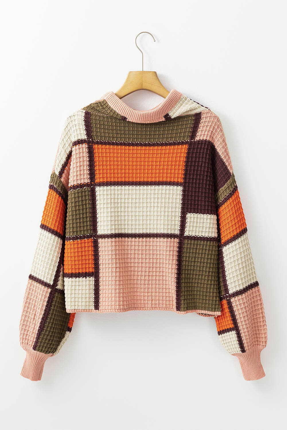 MockNeckLongSleevesT Waffle 【kiryuyrik】 MockNeckLongSleevesT Waffle 【kiryuyrik】