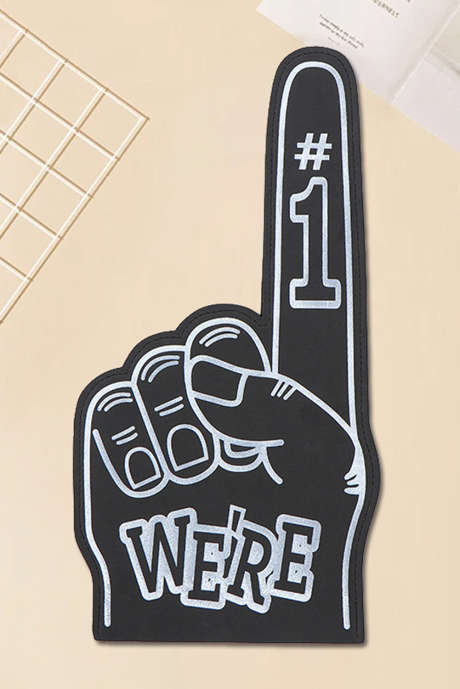 Schwarze Cheerleading-Handschuhe aus EVA-Schaumstoff von WE'RE NO.1 für den Spieltag