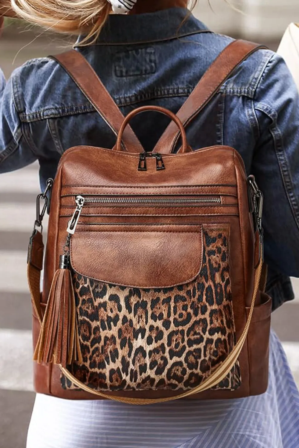 mochila de cuero