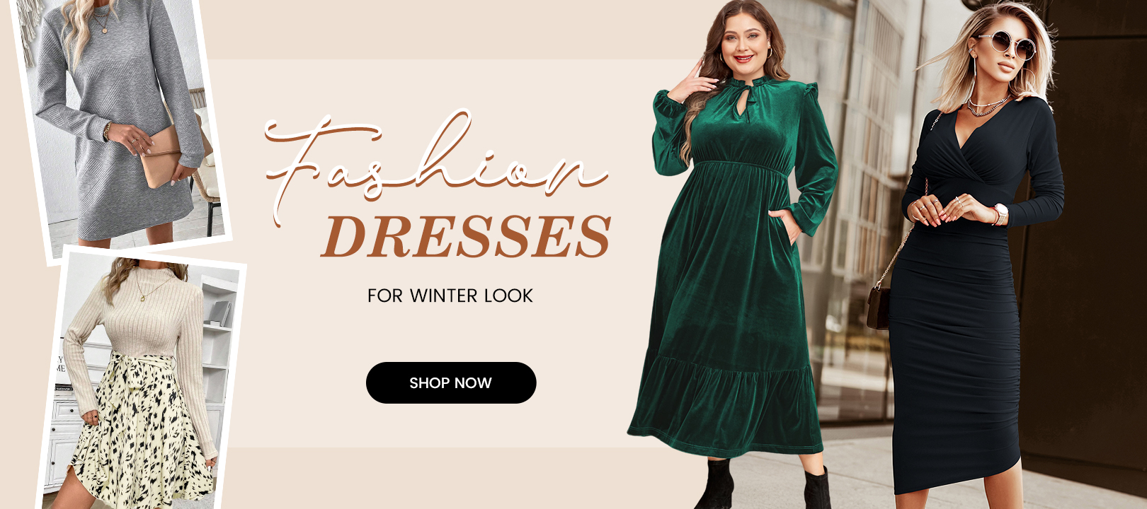 Vestidos de manga larga para otoño e invierno