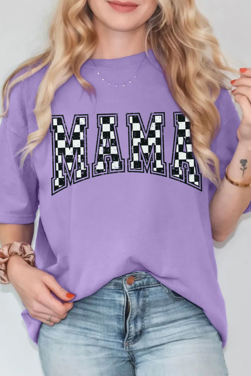 Bright Checkered Mama Unisex NuBlend Crew Sweatshirt