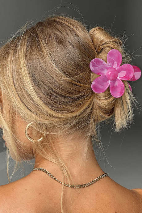 Bonbon Flower Shape Resin Hair Claw Sponka za lase