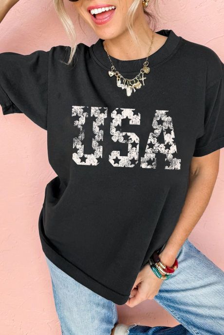 T-shirt ras du cou graphique Black Star USA
