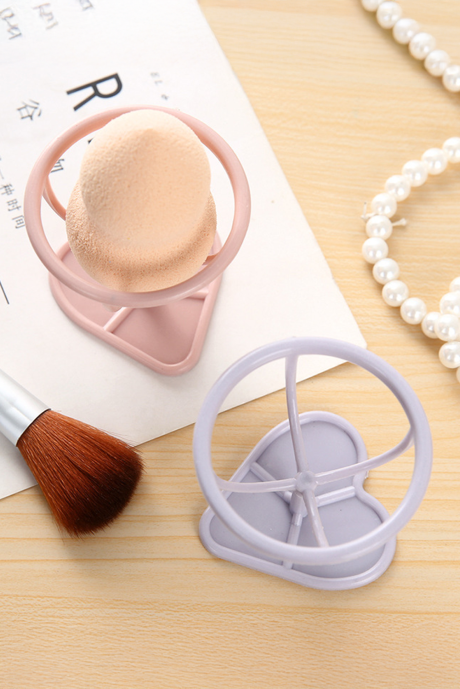 Esponja de maquiagem em flor de pessegueiro PP Suporte de armazenamento