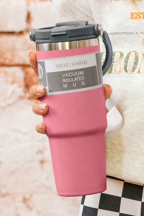 Kubek próżniowy Peach Blossom Minimalist Insulated Vacuum Cup z uchwytem 30oz