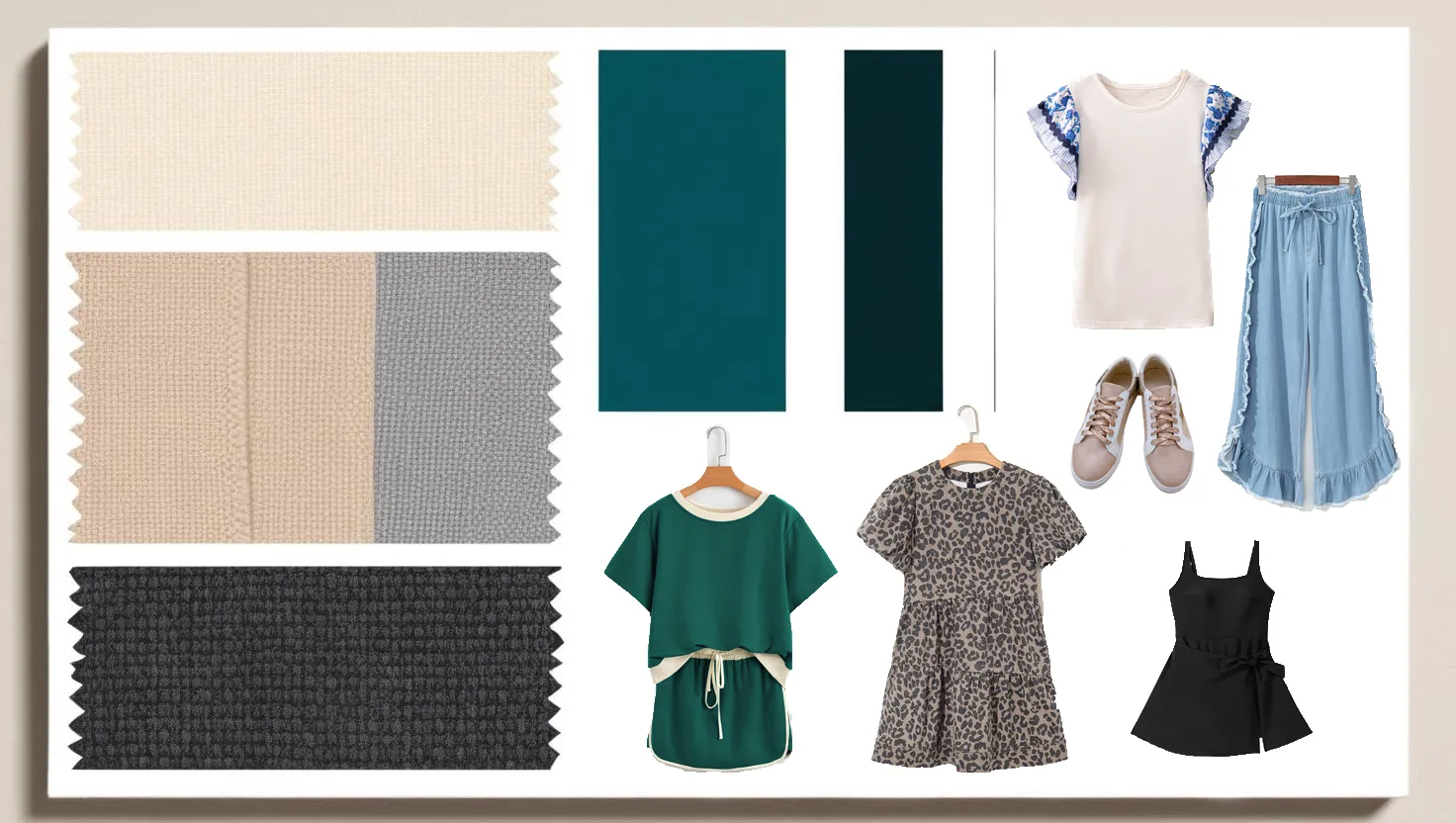 palette de couleurs de garde-robe capsulaire