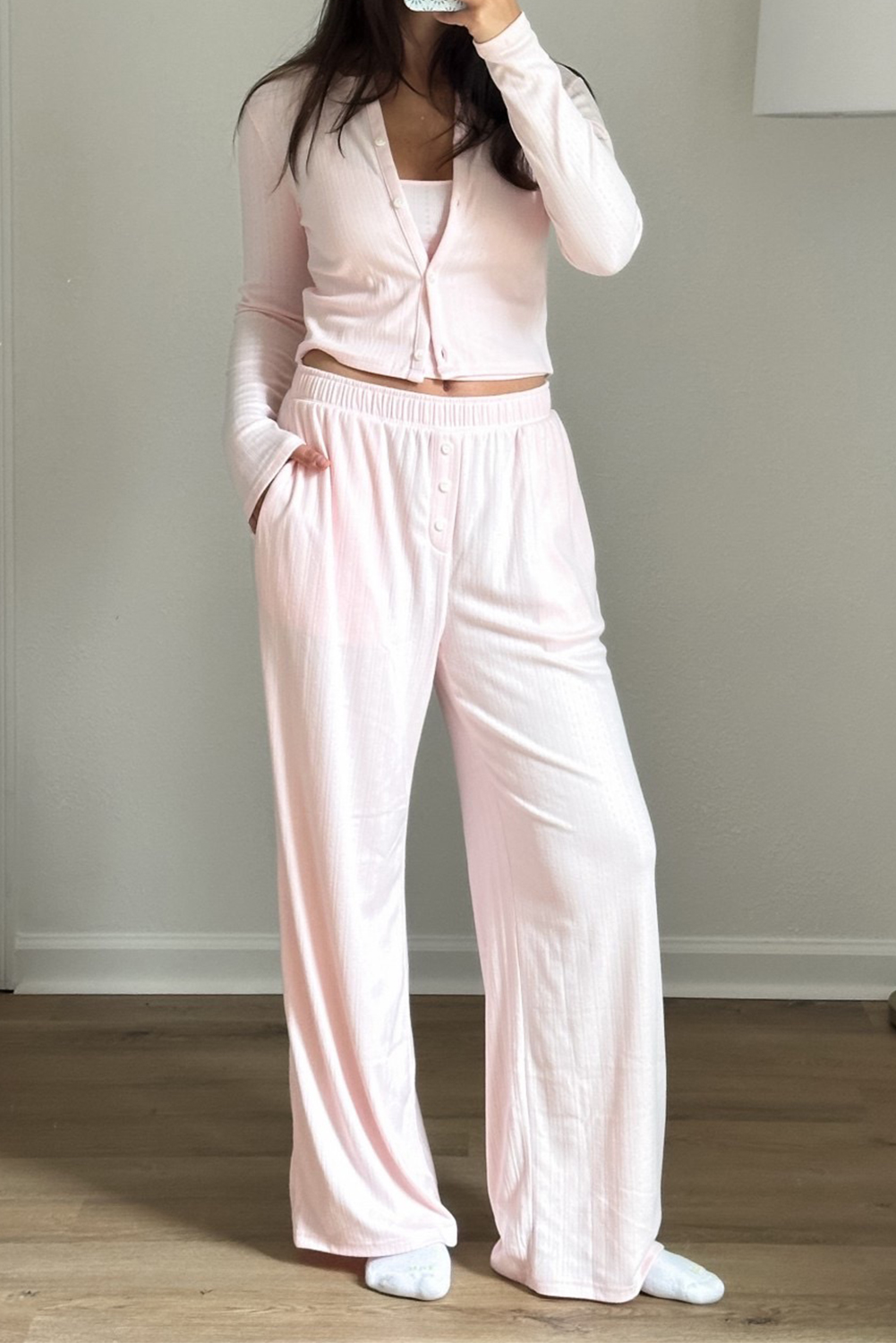 Pale pink three piece set