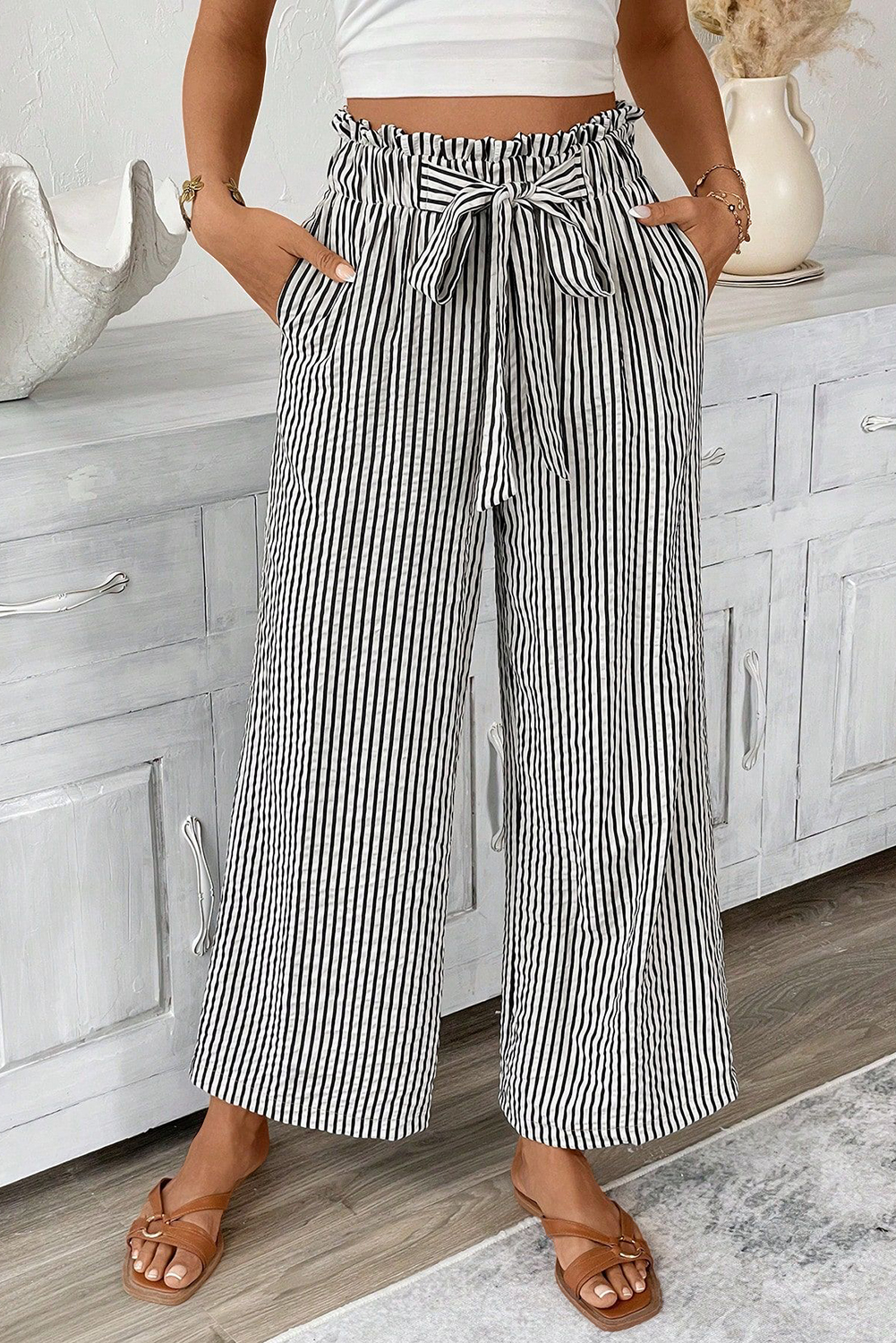 STRIPE LOOSE STRAIGHT SLACKS 2705P スラックス STRIPE LOOSE STRAIGHT SLACKS 2705P スラックス s-l400.jpg