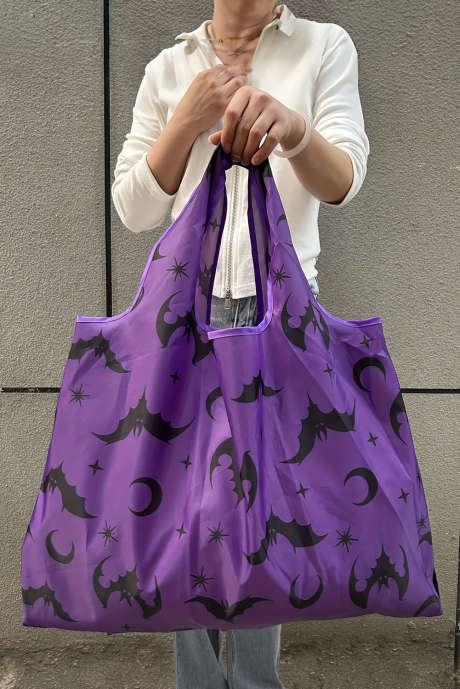 Tillandsia Purple Goth Halloween Oxford stoffen opvouwbare tas met grote capaciteit