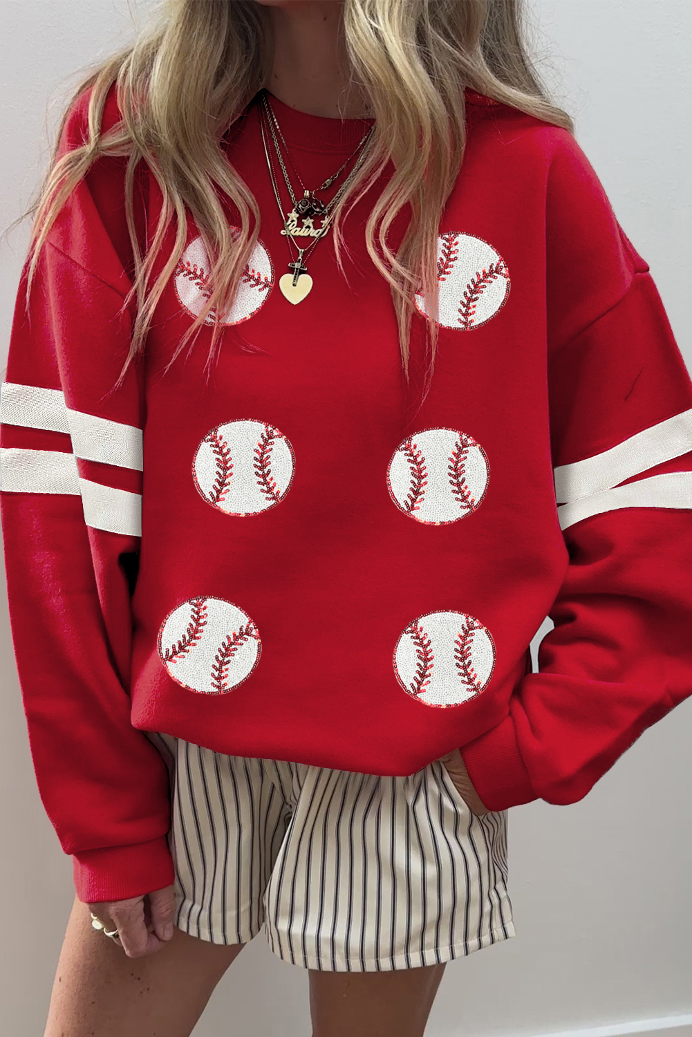 ★2023FW新作★GENERAL IDEA★COZY VARSITY JUMPER Oversized Varsity Sweatshirt – Clare V.