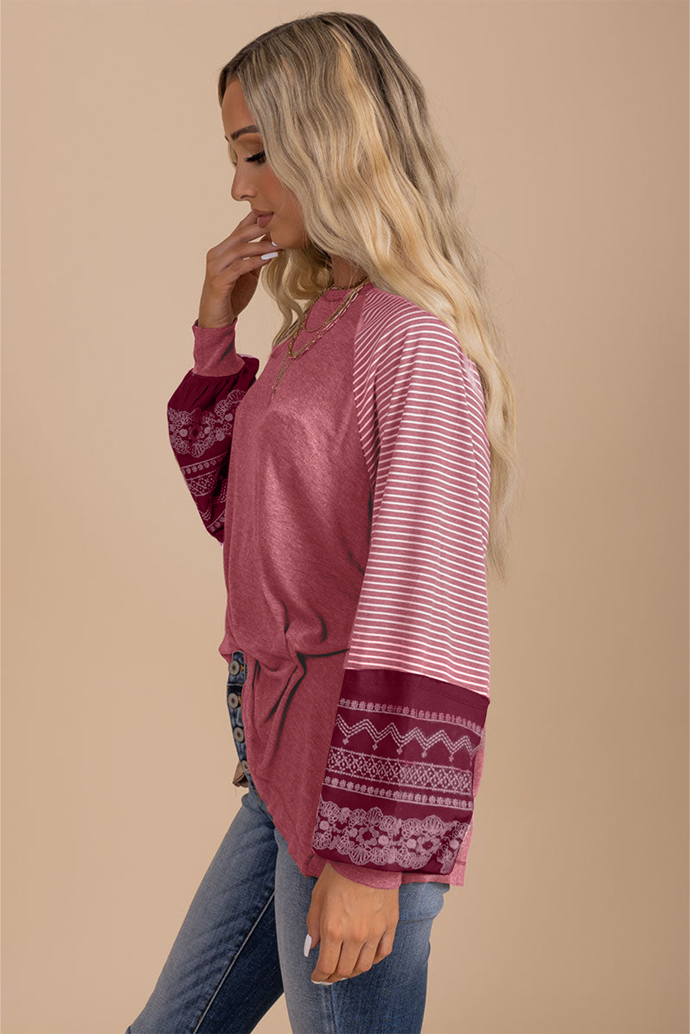 ★2025SS新作★RONRON★OUTSTITCH STRIPE RAGLAN LONG SLEEVE OUTSTITCH STRIPE RAGLAN LONG SLEEVE BLUE - RONRON 론론