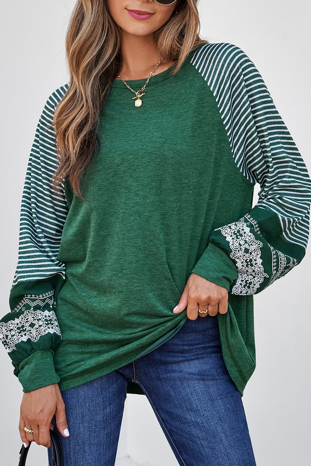 PepsiCola OmbreCheckShirt LongSleeve 緑 L LANDMARK IN HARAJUKU Crewneck Pullover / Green – Mrs. GREEN