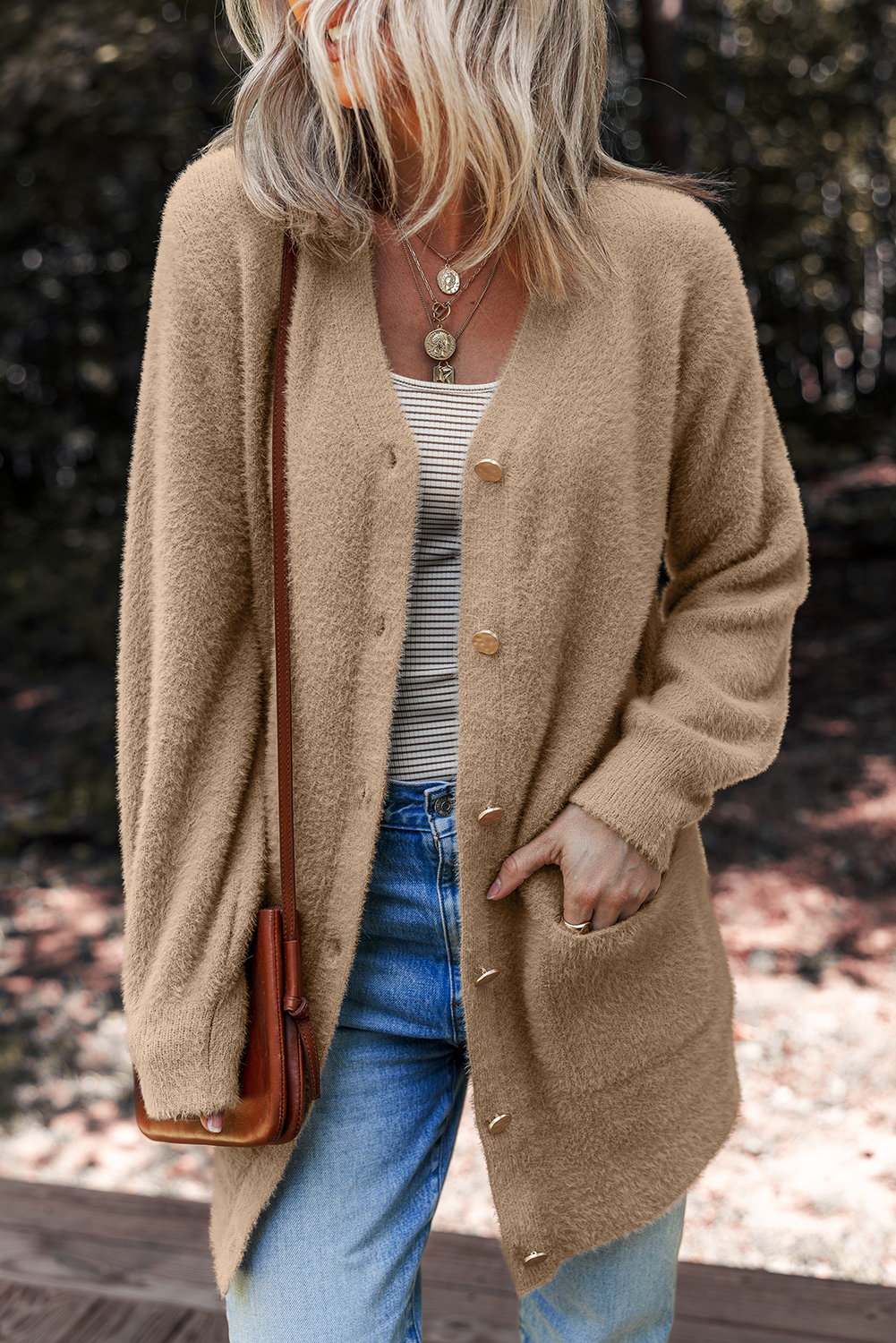 トップス Time is on NEW MIX COLLARED CARDIGAN トップス Time is on NEW MIX COLLARED CARDIGAN トップス Time