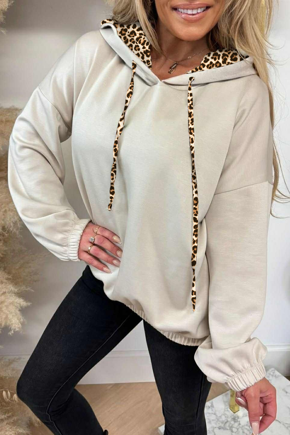 Pre-Order Jet Stream Sequin Hooded Long Sleeve Top