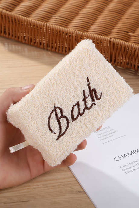 Biała gąbka z luffy, 1 szt., chusteczka do kąpieli