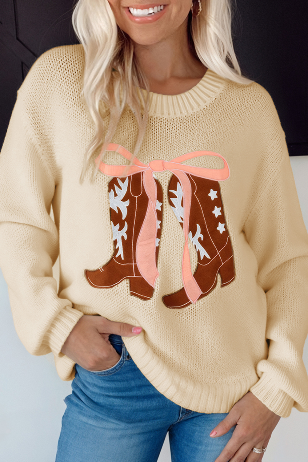 Bow Boots Sweater main image 1