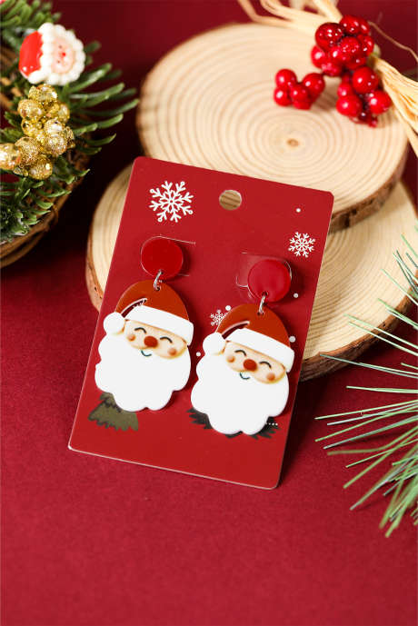 Pendientes colgantes de Papá Noel rojo fuego BH014518-P3