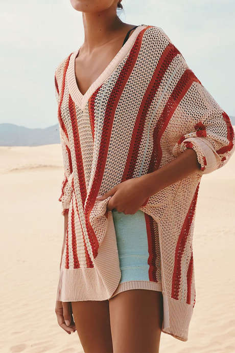 Wyścigowy czerwony cover up