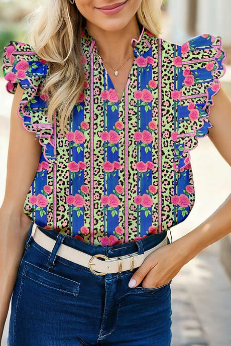 Разноцветный топ