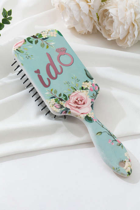 Bonbon I DO Floral Print Bridal Fashion Air Cushion Comb