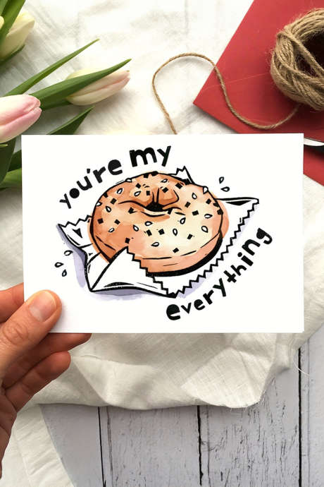 Cartão White You're My Everything Bagel BH042440-P1