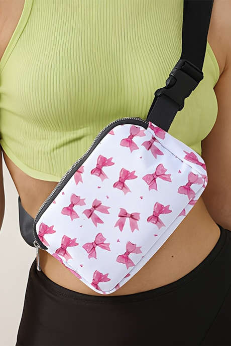 Bonbon Valentines Day Printed Canvas Crossbody Bag BH031561-P3010