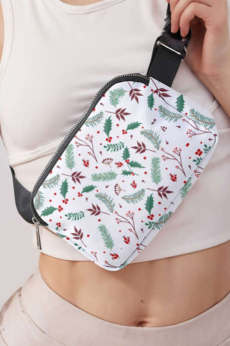 White St Patricks Day Printed Canvas Crossbody Bag