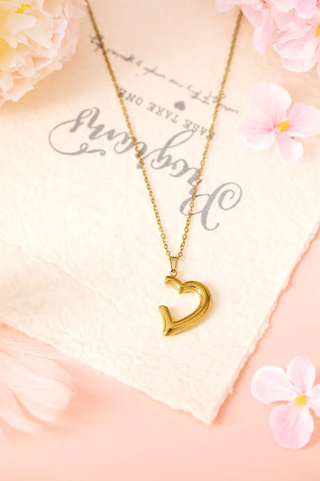 Vergoldete herzförmige Valentinstagskette