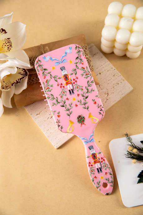 Cepillo desenredante de paleta con estampado floral de cascanueces Blossom BH061136-P1510