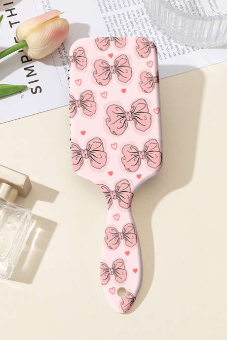 Vaaleanpunainen söpö rusetti pieni sydän painettu ilmatyynykampa