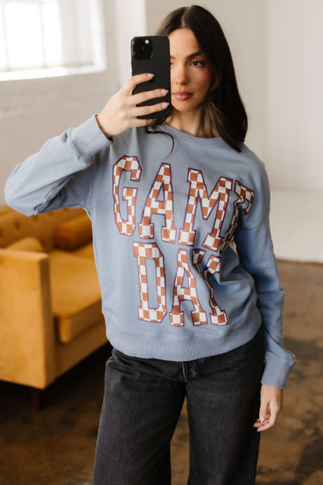 Hanorac Sleet GAME DAY cu imprimeu în carouri și litere